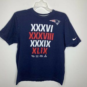 Nike Mens XL Blue New England Patriots Super Bowl